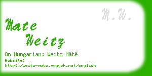 mate weitz business card