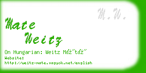 mate weitz business card